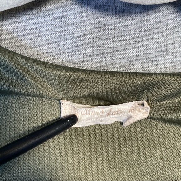 Altar’d State Small Women’s Babydoll Tiered Mini Dress Front Tie Olive Green - Picture 4 of 6